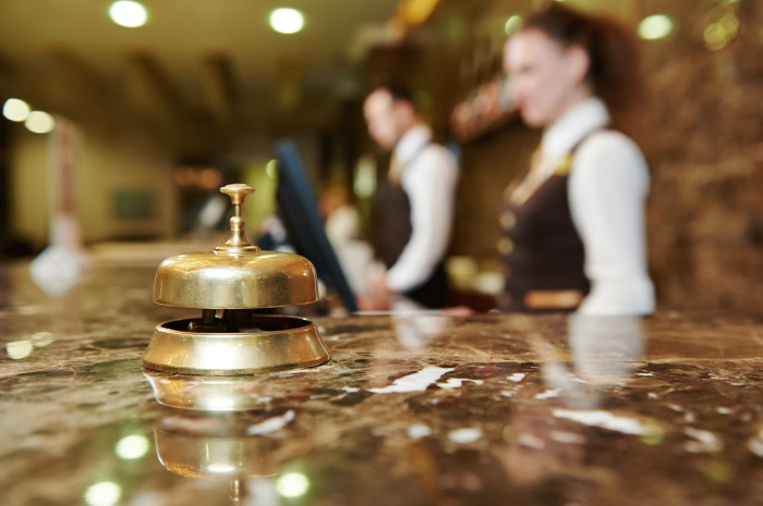 Réception d'un hôtel de luxe